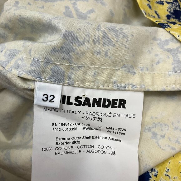 Jil Sander Yellow / Blue Printed Cotton Top - Picture 6 of 6